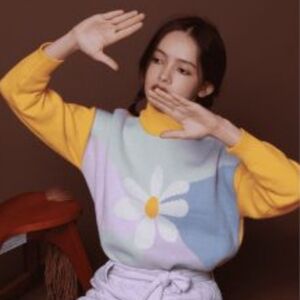 Kina & Tam Colorful Floral Women's Sweater